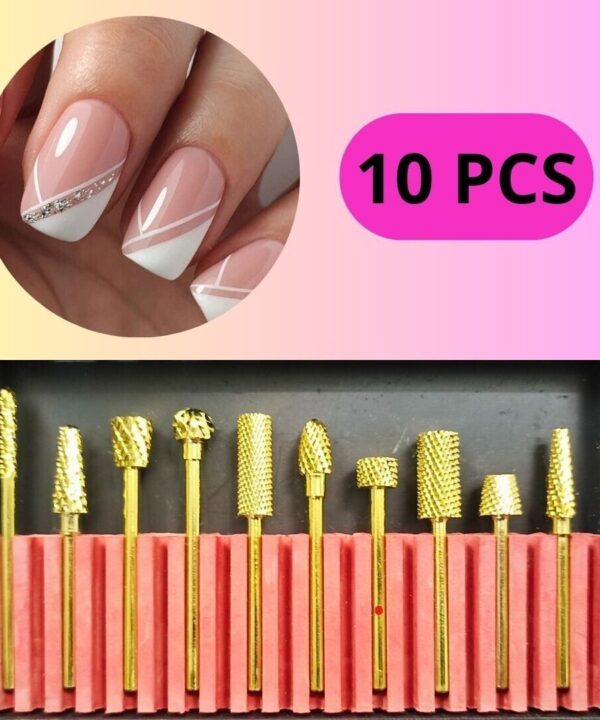 Kit 10 Ponteiras Broca Unhas de Gel