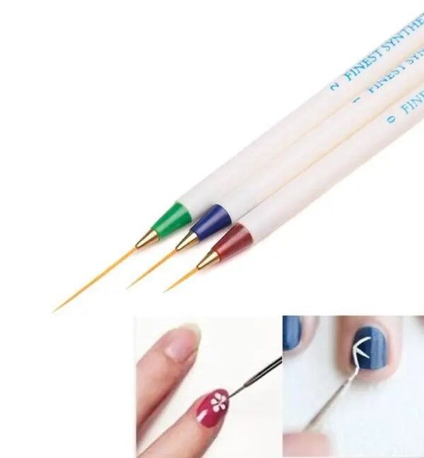 Pack 3 Pinceis Nail Art