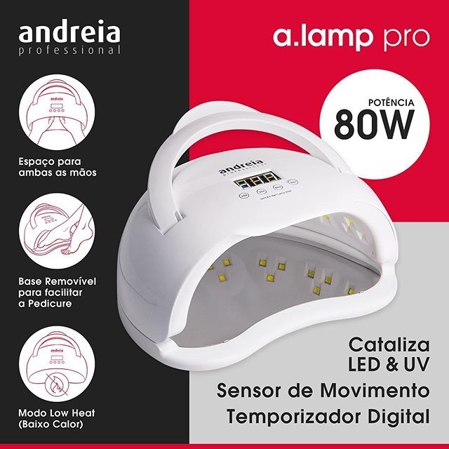 Catalisador LED & UV 80W A-Lamp Pro Andreia