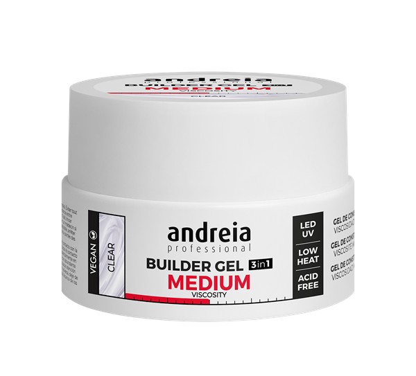 Gel de Construção 3 em 1 Transparente - Builder Gel Andreia 22gr.