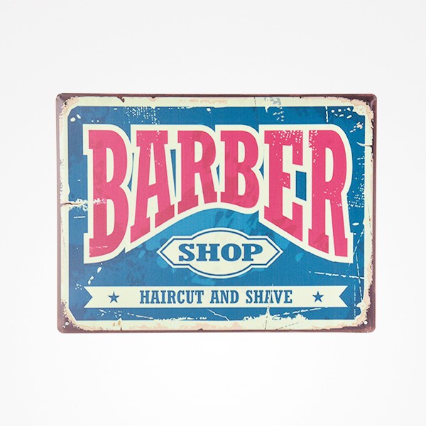 Placa de Metal Barber Shop Nº06