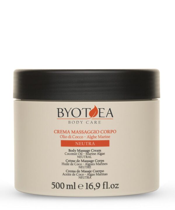 Creme Massagem Neutro Óleo de Côco & Algas Marinhas Byotea 500ml