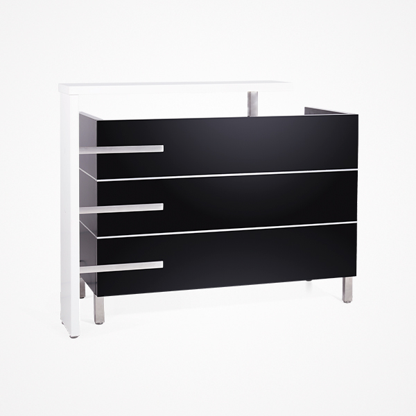 Balcão de Receção Branco e Preto Jamaica